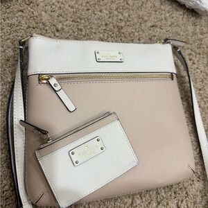 Kate Spade Cream and Tan Crossbody Bag